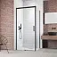 Боковая стенка Radaway Idea Black S1 120 см, стекло прозрачное, профиль черный, левая, 387054-54-01L