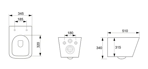 Подвесной безободковый унитаз Ceramicanova Metric CN3007 Rimless, крышка микролифт, сантехфарфор (выставочный образец, отсутствует упаковка)