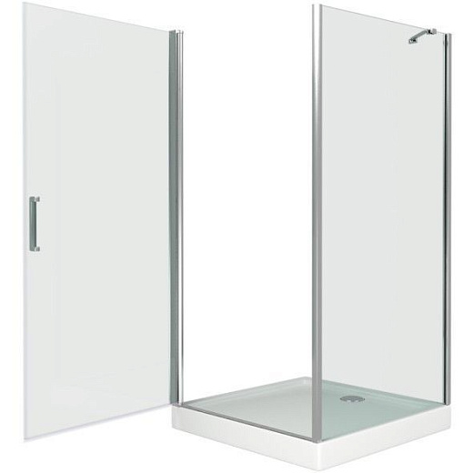 Душевая дверь Good Door Pandora DR-80-C-CH, 80 х 185 см, распашная, стекло прозрачное, профиль хром, ПД00069