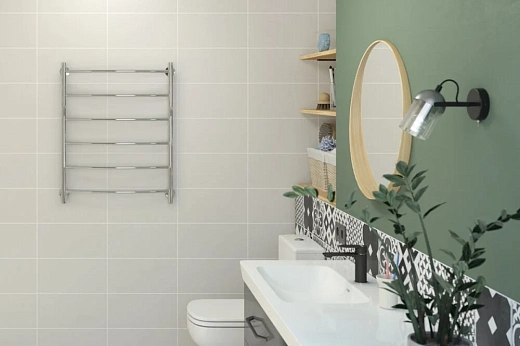 Полотенцесушитель водяной Стилье Версия-Н2, 60/80, 800x600, цвет белый, 12622-8060