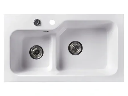 Мойка кухонная Belux SG-REC-DUO 8045 Белый кварц, 4810924266545