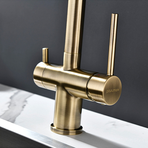 Смеситель PAULMARK SERPENTINE Se213222-BR, (бронза)