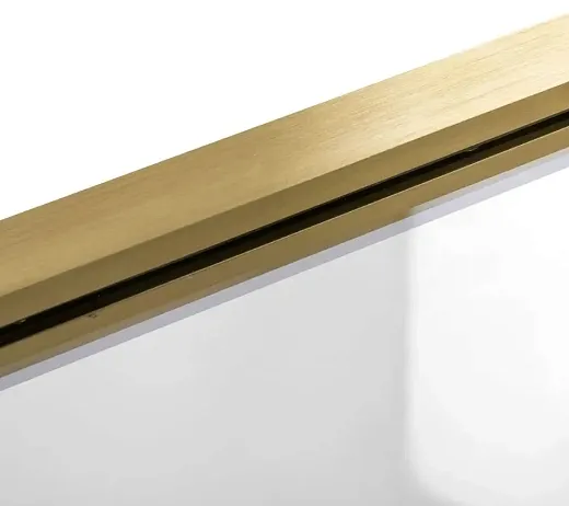 Душевая шторка Rea Elegant Brushed Gold 80x140 стека прозрачные, профиль золото