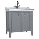 Тумба VitrA Valarte 80 см с раковиной, с дверцами, цвет серый матовый 62154 Тумба VitrA Valarte 80 см с раковиной, с дверцами, цвет серый матовый 62154