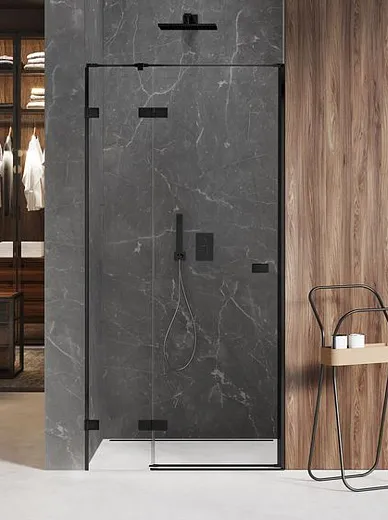 Двери в нишу New Trendy AVEXA BLACK L 80x200