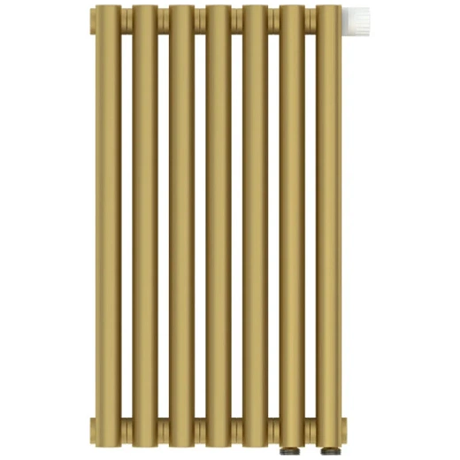 Радиатор отопления Сунержа Эстет-00 EU50, 7 секции, нижнее подключение, цвет матовое золото, 032-0322-5007