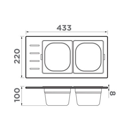 Контейнер для мойки Omoikiri DC-02-2 LG Контейнер для мойки Omoikiri DC-02-2 LG