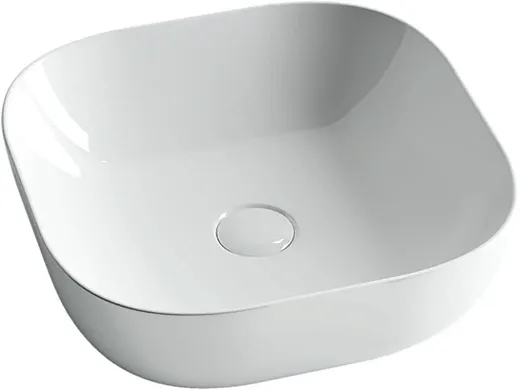 Умывальник Ceramicanova CN6010 41.5х41.5х14.5см накладной квадратный без перелива, CN6010