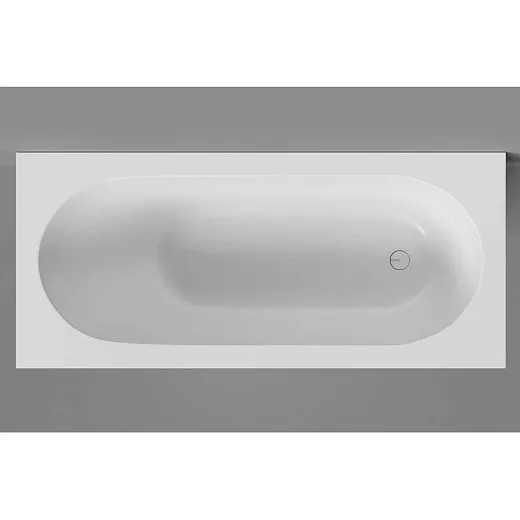 Ванна Salini Лофо UM12323, 180 х 80 см, из искусственного камня Солид Серфейс/Solid Surface, сифон, донный клапан, ножки, цвет белый матовый