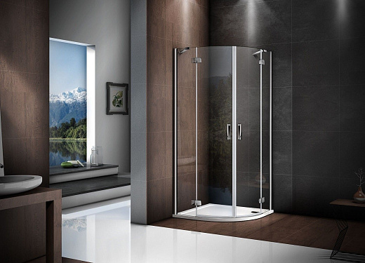 Душевой уголок Good Door Saturn R-90-C-CH, 90 х 90 х 185 см, стекло прозрачное, хром, СА00012