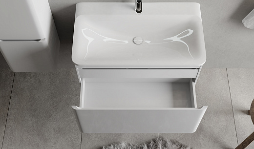 Тумба под умывальник Raval Welto 80 подвесная белая