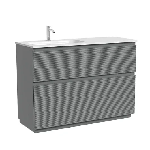 Тумба под раковину Sancos Folk Floor FL120FLES/FL120FRES, 120 см, напольная, чаша левая/правая, ergraut soft