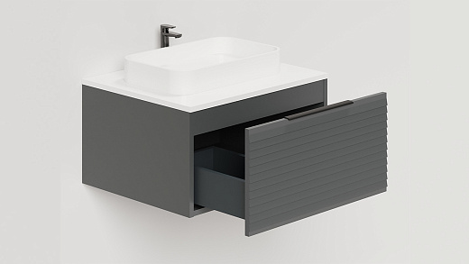 T600H1A Тумба под умывальник Salini TOUCH Н 60 Anthracite горизонтальная фрезеровка T600H1A Тумба под умывальник Salini TOUCH Н 60 Anthracite горизонтальная фрезеровка