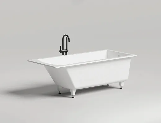Ванна Salini Cascata 104113GF, 170 х 75 см, из искусственного камня S-Sense, цвет белый, покраска по RAL полностью