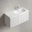 Тумба под раковину Sancos SNOB R 1.0, SNR1.0100LW/SNR1.0100RW, 100 см, подвесная, чаша левая/правая, Bianco