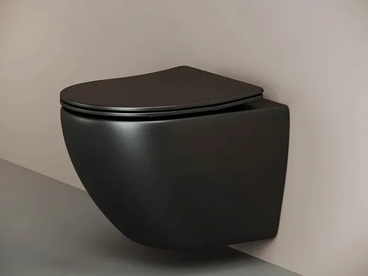 Инсталляция Ceramicanova Envision с унитазом Ceramicanova Metropol CN4002MB_1001B_1000 Rimless CN4002MB, крышка микролифт, сантехфарфор, клавиша Round чёрный матовый