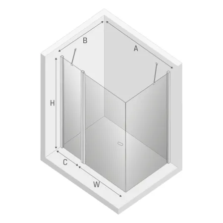 Душевой уголок New Trendy NEW SOLEO BLACK 110x90x195 (var 5)