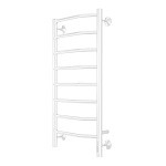 Полотенцесушитель электрический TERMINUS Виктория П8 400х850 RAL 9003 белый матовый Полотенцесушитель электрический TERMINUS Виктория П8 400х850 RAL 9003 белый матовый