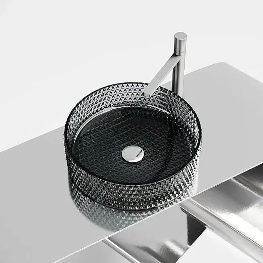 Раковина Ceramicanova Cristal CN6060, 36 см, стекло, цвет черный