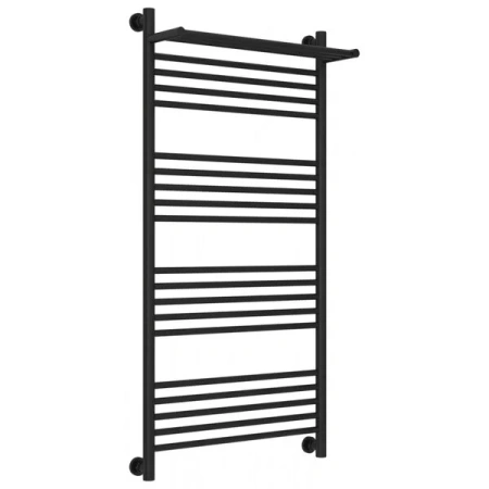 Полотенцесушитель водяной Сунержа Богема+ 31-0223-1260, 1200x600, с полкой, цвет матовый черный