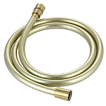 AQM1501BG  Шланг душевой AQUAme, ПВХ, 1000 мм, с латунными коническими гайками и защитой от перекручивания, золото шлифованное