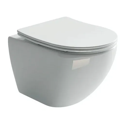 Подвесной безободковый унитаз Ceramicanova Metropol CN4002 Rimless, крышка микролифт, сантехфарфор (выставочный образец, отсутствует упаковка)