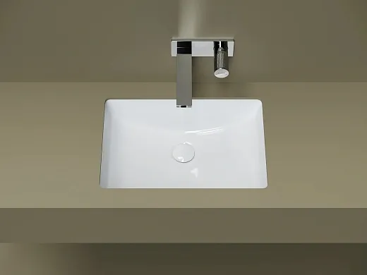 Умывальник Ceramicanova Эра 52x37см, встраиваемый под столешницу, белый, CN7032