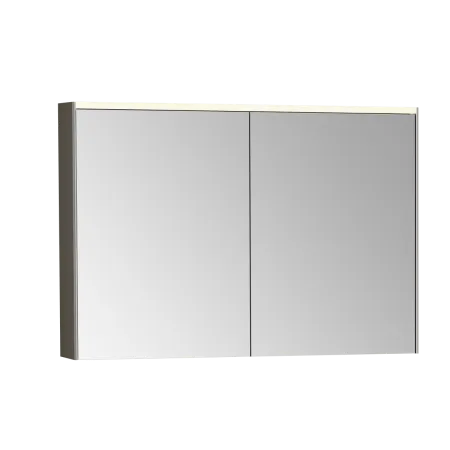 Зеркальный шкаф VitrA Core 100см с подвесткой, брашированный хром, 66912