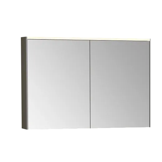 Зеркальный шкаф VitrA Core 100см с подвесткой, брашированный хром, 66912