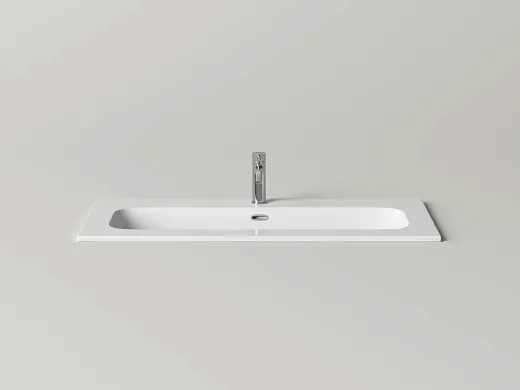 Умывальник накладной Ceramicanova Лючия прямоугольный с отверстием под смеситель белый, CN6097
