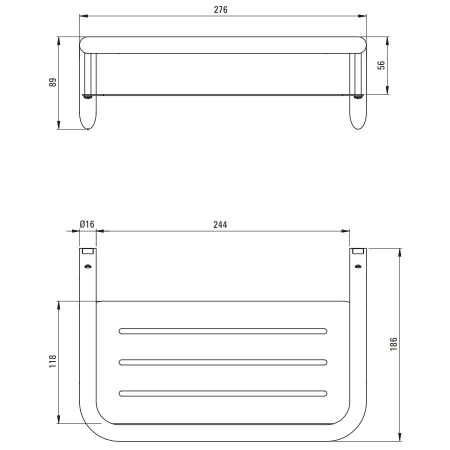 Полка для ванной Deante Silia Steel ADI_F551