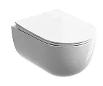 Подвесной унитаз Ceramicanova Modena Rimless, CN6063, безободковый, крышка-сиденье микролифт, белый, сантехфарфор
