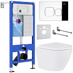 Комплект инсталляции с унитазом 6 в 1 Roxen StounFix Dual Fresh 547461 (состоит из: 710200, Santi 410280CH, 530185-02) Комплект инсталляции с унитазом 6 в 1 Roxen StounFix Dual Fresh 547461 (состоит из: 710200, Santi 410280CH, 530185-02)