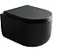 Подвесной унитаз Ceramicanova Ulma, CN4006MB, безободковый, крышка-сиденье микролифт, черный матовый, сантехфарфор