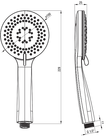 Душевой гарнитур Deante Arnika Titanium NQA_D41K титан