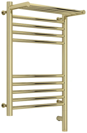 Полотенцесушитель электрический Сунержа Богема 3.0 600 x 400 с полкой, ширина 43.2 см, высота 72.4 см, шампань, L/R