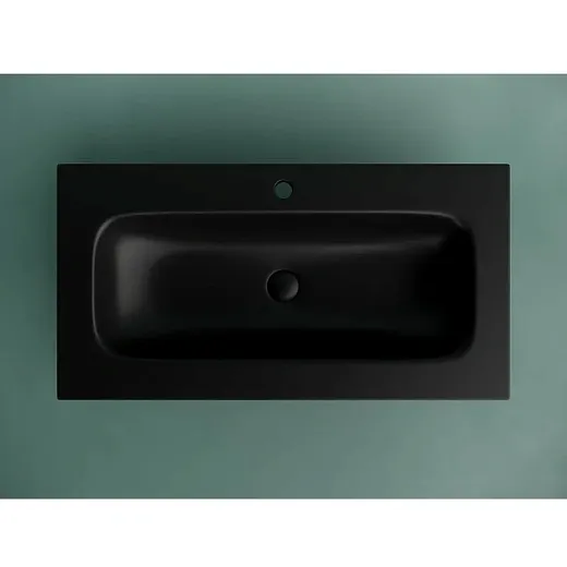 Раковина Ceramicanova Grace CN7019MB, 91 см, сантехфарфор, черный матовый