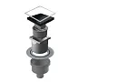 Точечный трап Pestan Confluo Vertical Dry Black Glass 10x10 with flange, 13000336