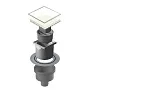 Точечный трап Pestan Confluo Vertical Dry White Glass 10x10 with flange, 13000335