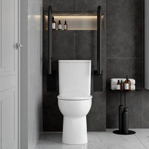 Унитаз напольный компакт  VitrA Conforma с сиденьем без микролифта, белый, покрытие Hygiene, 9899B003-7200