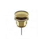 Донный клапан Ceramicanova 70003BG, с переливом, с системой Click-Clack, золото брашированное