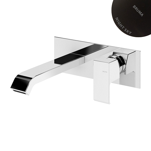 Смеситель для умывальника Bruma Linea 1828201NS Night Sky черный матовый
