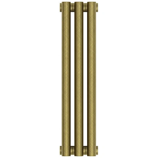 Радиатор трубчатый Сунержа Эстет-1, 3 секции, ширина 13,5 см, высота 50 см, боковое подключение, цвет состаренная бронза, 05-0301-5003