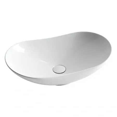 Умывальник Ceramicanova CN6015 62х36х14.5см накладной овальный без перелива, CN6015