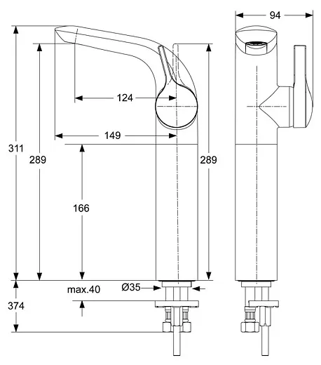 Смеситель Ideal Standard Melange A4266AA для раковины