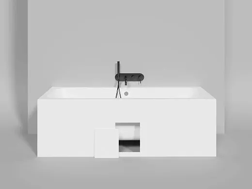 Ванна Salini Orlanda Axis 103212GF, 180 х 80 см, из искусственного камня S-Sense, цвет белый, покраска по RAL полностью