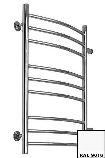 Полотенцесушитель Ростела Свирель D боковое подключение 1" 50x80 9 перекладин белый