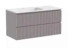 Тумба под раковину Sancos Snob R 100 см подвесная, левая, Doha Soft, SNR100LSM