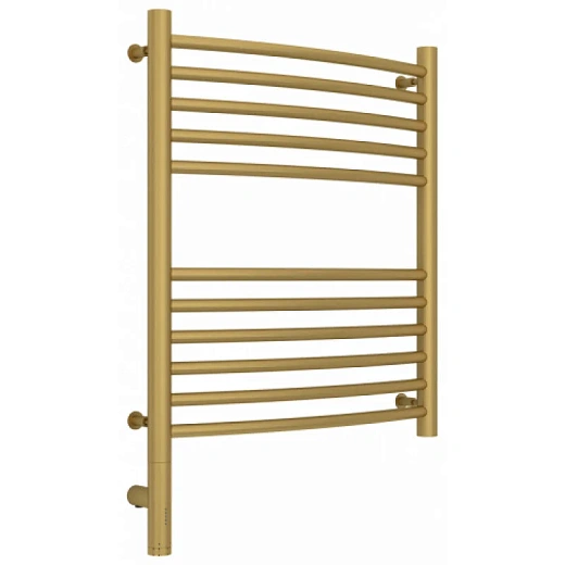 Полотенцесушитель электрический Сунержа Богема 3.0, высота 60 см, ширина 50 см, диммер слева/справа, цвет матовое золото, 032-5802-6050/032-5803-6050