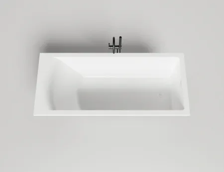 Ванна Salini Cascata Kit 104523MF, 180 х 80 см, из искусственного камня S-Stone, цвет белый матовый, покраска по RAL полностью